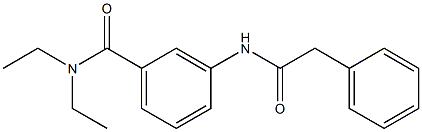 N,N-diethyl-3-[(2-phenylacetyl)amino]benzamide Struktur