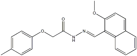 N'-[(E)-(2-methoxy-1-naphthyl)methylidene]-2-(4-methylphenoxy)acetohydrazide Struktur