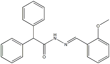 N'-[(E)-(2-methoxyphenyl)methylidene]-2,2-diphenylacetohydrazide Struktur