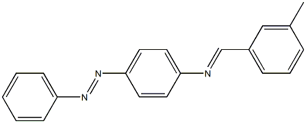 N-[(E)-(3-methylphenyl)methylidene]-N-{4-[(E)-2-phenyldiazenyl]phenyl}amine Struktur