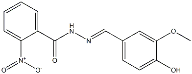 N'-[(E)-(4-hydroxy-3-methoxyphenyl)methylidene]-2-nitrobenzohydrazide Struktur