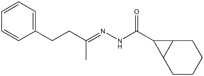 N'-[(E)-1-methyl-3-phenylpropylidene]bicyclo[4.1.0]heptane-7-carbohydrazide Struktur