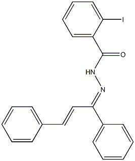 N'-[(Z,2E)-1,3-diphenyl-2-propenylidene]-2-iodobenzohydrazide Struktur