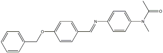 N-[4-({(E)-[4-(benzyloxy)phenyl]methylidene}amino)phenyl]-N-methylacetamide Struktur