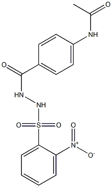 N-[4-({2-[(2-nitrophenyl)sulfonyl]hydrazino}carbonyl)phenyl]acetamide Struktur