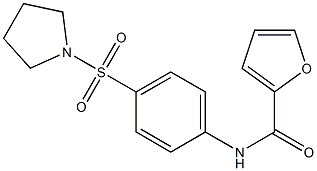 N-[4-(1-pyrrolidinylsulfonyl)phenyl]-2-furamide Struktur