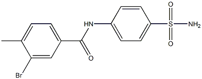 N-[4-(aminosulfonyl)phenyl]-3-bromo-4-methylbenzamide Struktur