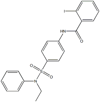 N-{4-[(ethylanilino)sulfonyl]phenyl}-2-iodobenzamide Struktur