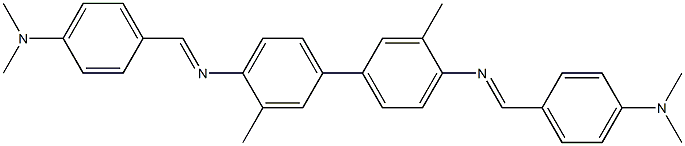 N-{(E)-[4-(dimethylamino)phenyl]methylidene}-N-[4'-({(E)-[4-(dimethylamino)phenyl]methylidene}amino)-3,3'-dimethyl[1,1'-biphenyl]-4-yl]amine Struktur