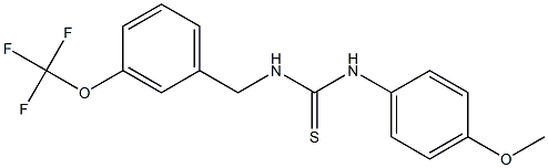 N-(4-methoxyphenyl)-N'-[3-(trifluoromethoxy)benzyl]thiourea Struktur