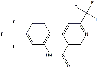 6-(trifluoromethyl)-N-[3-(trifluoromethyl)phenyl]nicotinamide Struktur