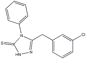 5-(3-chlorobenzyl)-4-phenyl-2,4-dihydro-3H-1,2,4-triazole-3-thione Struktur