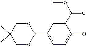 Methyl 2-chloro-5-(5,5-dimethyl-1,3,2-dioxaborinan-2-yl)benzoate Struktur