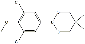 2-(3,5-Dichloro-4-methoxyphenyl)-5,5-dimethyl-1,3,2-dioxaborinane Struktur