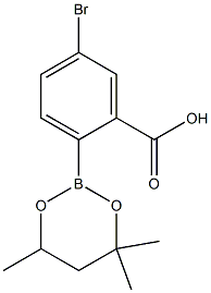 5-Bromo-2-(4,4,6-trimethyl-1,3,2-dioxaborinan-2-yl)benzoic acid Struktur