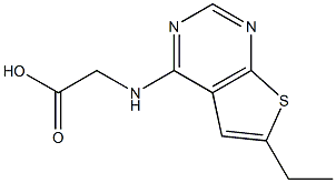 (6-Ethyl-thieno[2,3-d]pyrimidin-4-ylamino)-acetic acid ,97% Struktur