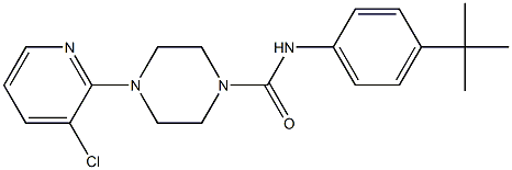 N-(4-t-Butylphenyl)-4-(3-chloropyridin-2-yl)tetrahydropyrazine-1(2H)-carboxamide Struktur