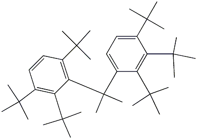 2-(2,3,4-Tri-tert-butylphenyl)-2-(2,3,6-tri-tert-butylphenyl)propane Struktur