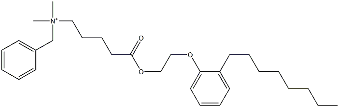 N,N-Dimethyl-N-benzyl-N-[4-[[2-(2-octylphenyloxy)ethyl]oxycarbonyl]butyl]aminium Struktur