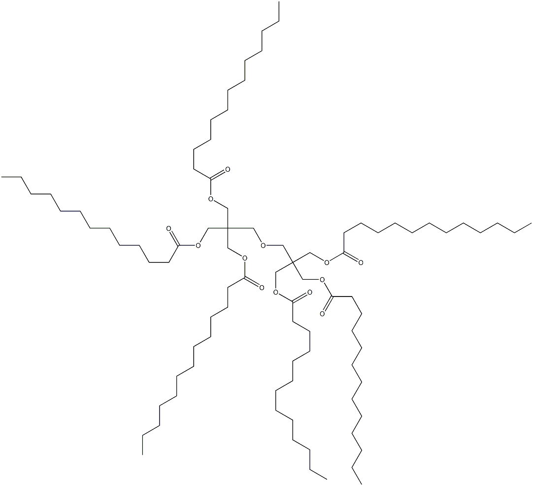 2,2'-[Oxybis(methylene)]bis[2-[(tridecanoyloxy)methyl]-1,3-propanediol ditridecanoate] Struktur