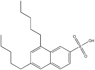 6,8-Dipentyl-2-naphthalenesulfonic acid Struktur