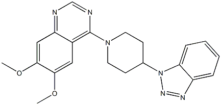 4-[4-(1H-Benzotriazol-1-yl)-1-piperidinyl]-6,7-dimethoxyquinazoline Struktur