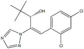 (1E,3S)-1-(2,4-Dichlorophenyl)-4,4-dimethyl-2-(1H-1,2,4-triazole-1-yl)-1-pentene-3-ol Struktur