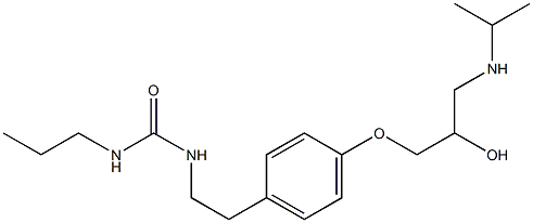 1-Propyl-3-[4-[2-hydroxy-3-[isopropylamino]propoxy]phenethyl]urea Struktur