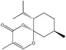 (6S,7S,10R)-7-Isopropyl-3,10-dimethyl-4-oxo-1,5-dioxaspiro[5.5]undec-2-ene Struktur