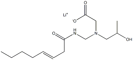 N-(2-Hydroxypropyl)-N-(3-octenoylaminomethyl)glycine lithium salt Struktur