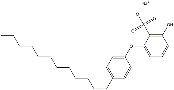 3-Hydroxy-4'-dodecyl[oxybisbenzene]-2-sulfonic acid sodium salt Struktur