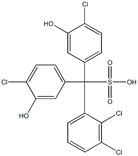 (2,3-Dichlorophenyl)bis(4-chloro-3-hydroxyphenyl)methanesulfonic acid Struktur