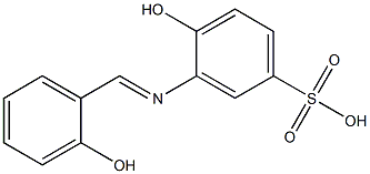 4-Hydroxy-3-(2-hydroxybenzylideneamino)benzenesulfonic acid Struktur