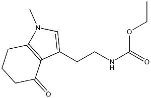 N-[2-[(4,5,6,7-Tetrahydro-4-oxo-1-methyl-1H-indol)-3-yl]ethyl]carbamic acid ethyl ester Struktur