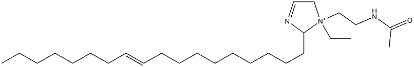 1-[2-(Acetylamino)ethyl]-1-ethyl-2-(10-octadecenyl)-3-imidazoline-1-ium Struktur