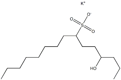 4-Hydroxypentadecane-7-sulfonic acid potassium salt Struktur