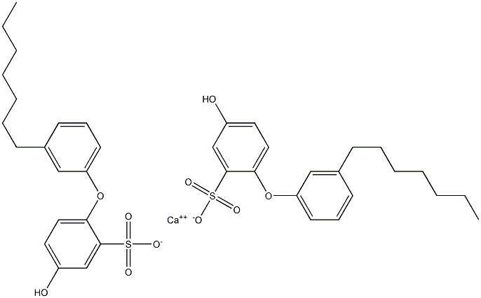 Bis(4-hydroxy-3'-heptyl[oxybisbenzene]-2-sulfonic acid)calcium salt Struktur