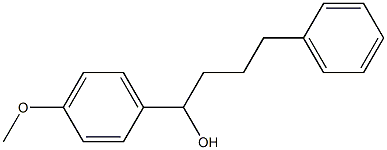 1-[4-Methoxyphenyl]-4-phenyl-1-butanol Struktur