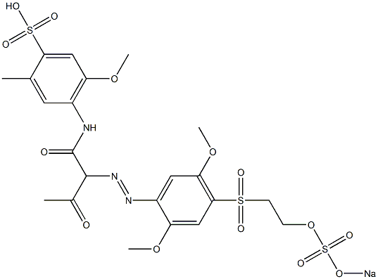 4-[2-[4-[2-(Sodiosulfooxy)ethylsulfonyl]-2,5-dimethoxyphenylazo]-3-oxobutyrylamino]-5-methoxy-2-methylbenzenesulfonic acid Struktur