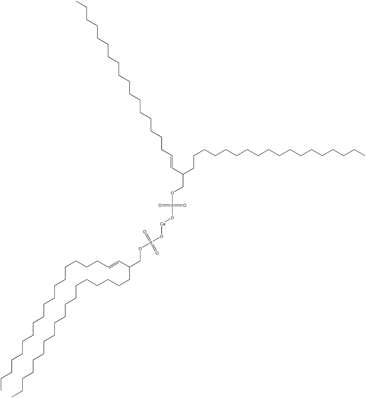 Bis(2-octadecyl-3-henicosenyloxysulfonyloxy)calcium Struktur