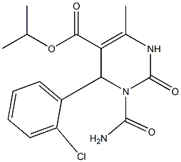 1,2,3,4-Tetrahydro-3-(carbamoyl)-6-methyl-2-oxo-4-(2-chlorophenyl)pyrimidine-5-carboxylic acid isopropyl ester Struktur