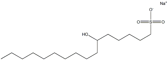 6-Hydroxyhexadecane-1-sulfonic acid sodium salt Struktur