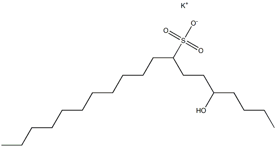 5-Hydroxynonadecane-8-sulfonic acid potassium salt Struktur