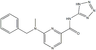 N-(1H-Tetrazol-5-yl)-6-[benzyl(methyl)amino]pyrazine-2-carboxamide Struktur