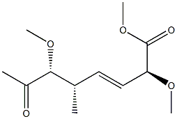 (2S,5S,6R,3E)-2,6-Dimethoxy-5-methyl-7-oxo-3-octenoic acid methyl ester Struktur