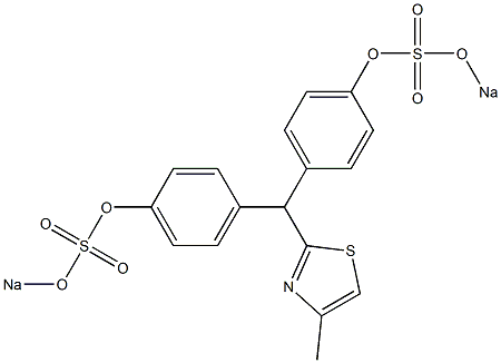 4-Methyl-2-[bis[4-[(sodiosulfo)oxy]phenyl]methyl]thiazole Struktur