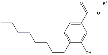 4-Octyl-3-hydroxybenzoic acid potassium salt Struktur