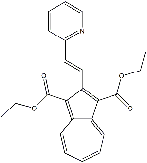 2-[2-(2-Pyridinyl)ethenyl]azulene-1,3-dicarboxylic acid diethyl ester Struktur