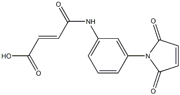 3-[N-[3-(2,5-Dioxo-3-pyrrolin-1-yl)phenyl]carbamoyl]propenoic acid Struktur