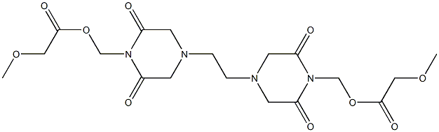 4,4'-Ethylenebis(2,6-dioxopiperazine-1-methanol)bis(methoxyacetate) Struktur